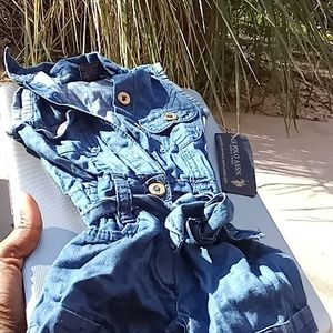 Baby girl jogging jean shorts 1  piece